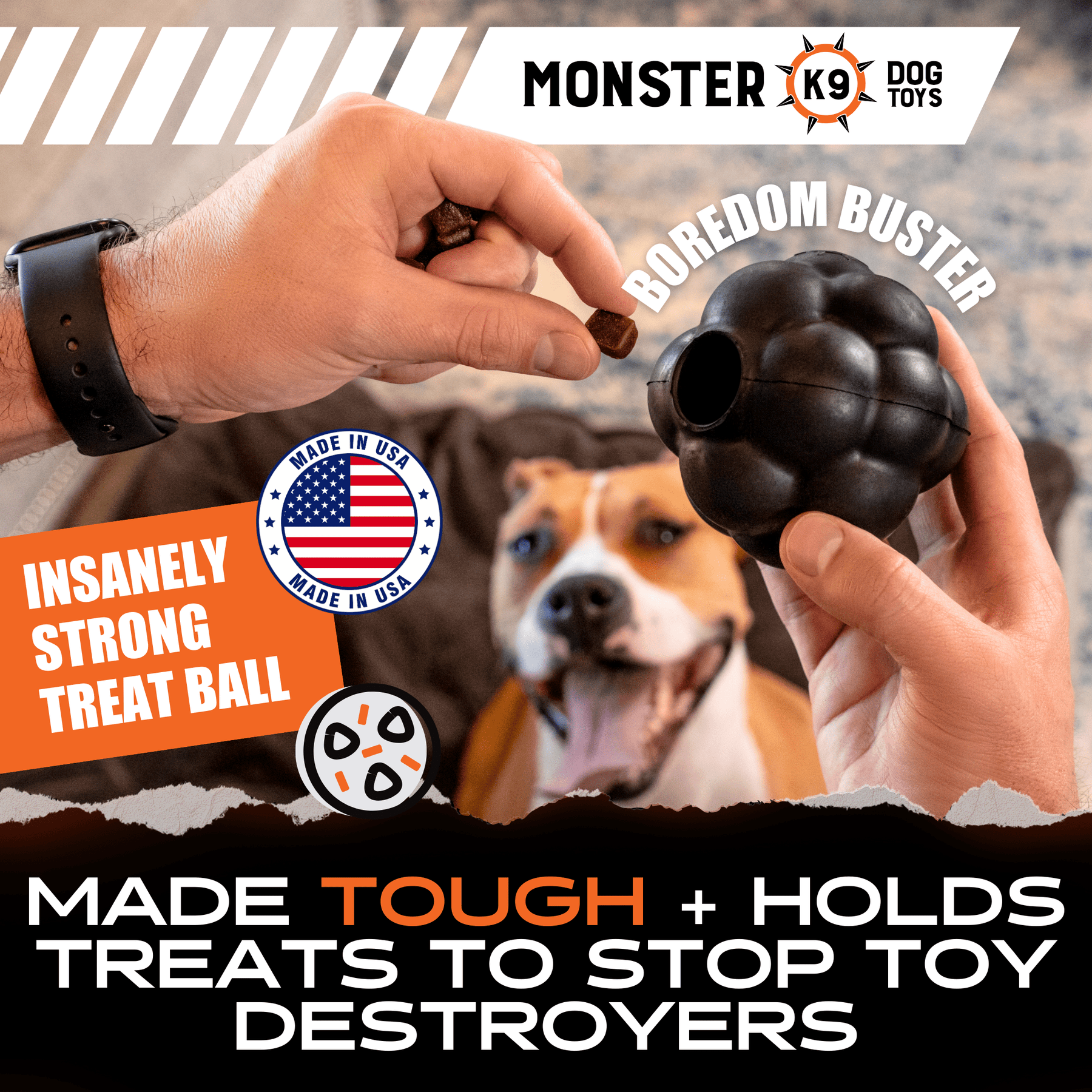 Monster k9 indestructible dog ball best sale