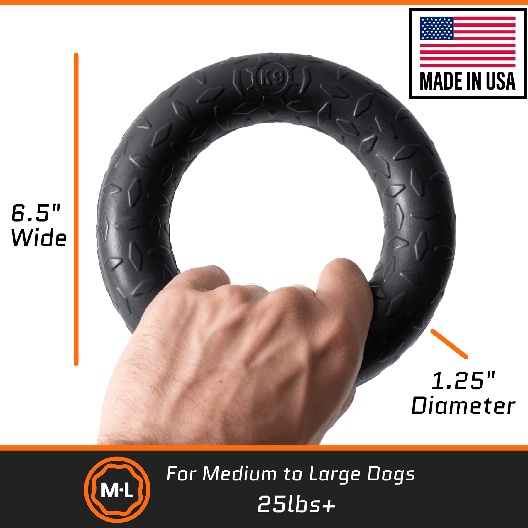 Monster K9 Dog Toys for Aggressive Chewers, Chew Ring - Virtually  Indestructible Dog Toys for Large Dogs, Heavy Duty Strong Tough Chew Toy  for